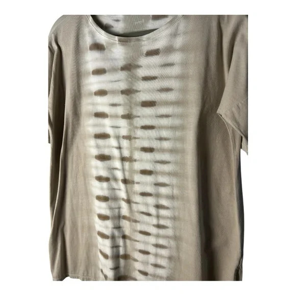 Pure Jill Women's Beige Tie-Dye Short Sleeve Pullover Tunic Top Size S - Picture 4 of 7